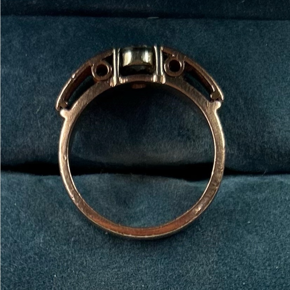 Custom made lady’s 10k rose gold and diamond ring size 6.5